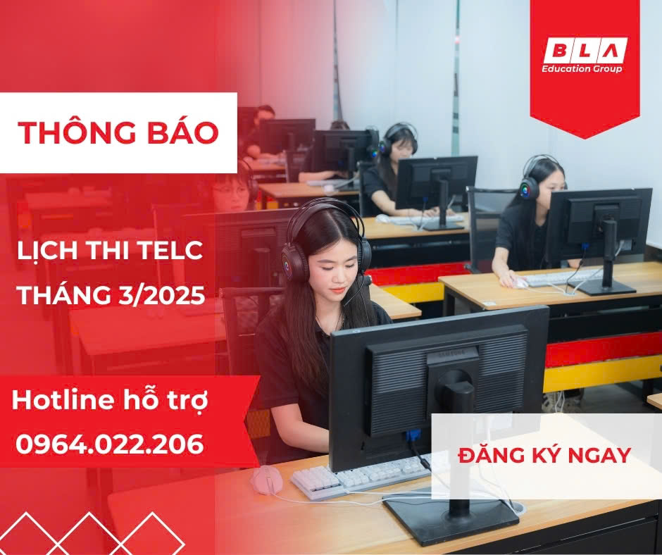 Thông báo lịch thi Telc tháng 3