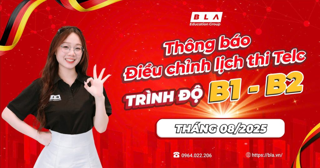 Thông báo điều chỉnh lịch thi Tecl B1 B2 tháng 8 Thông báo điều chỉnh lịch thi Tecl B1 B2 tháng 8