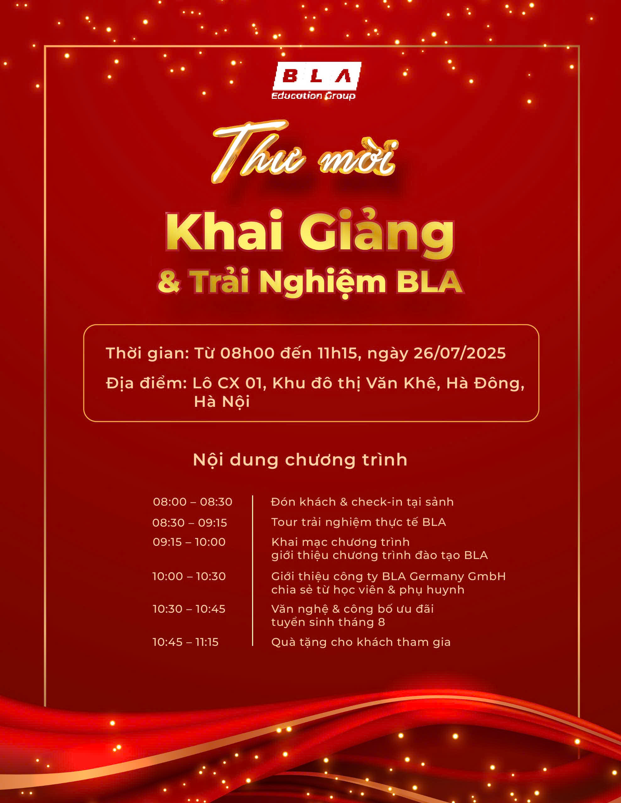 THAM DỰ SỰ KIỆN KHAI GIẢNG & TRẢI NGHIỆM BLA 2025 – KHỞI ĐẦU CHO HÀNH TRÌNH DU HỌC ĐỨC CỦA BẠN!