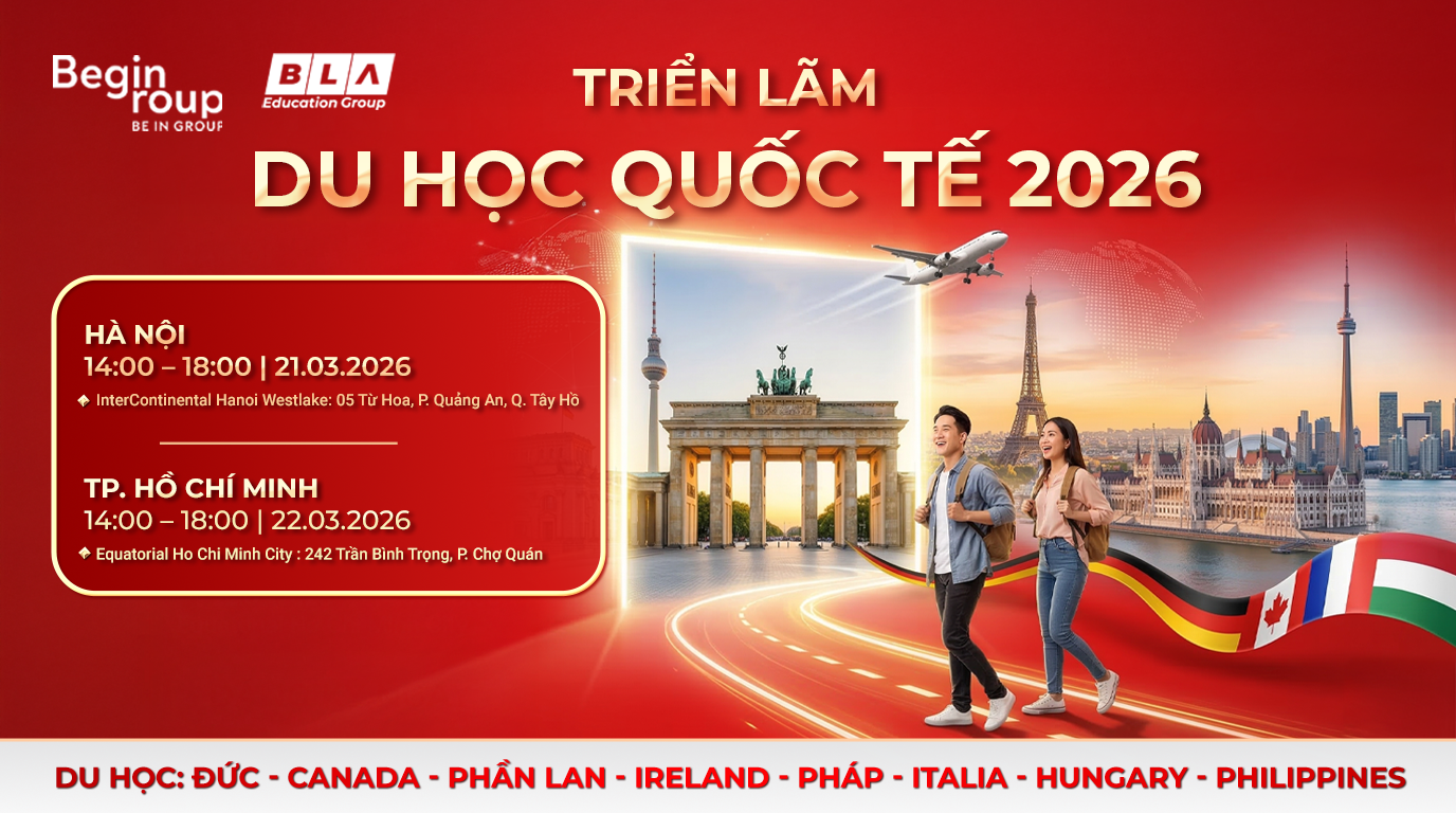 TRIỂN LÃM DU HỌC QUỐC TẾ 2026 – CƠ HỘI KẾT NỐI ĐỊNH HƯỚNG VÀ TRẢI NGHIỆM HÀNH TRÌNH DU HỌC TOÀN DIỆN