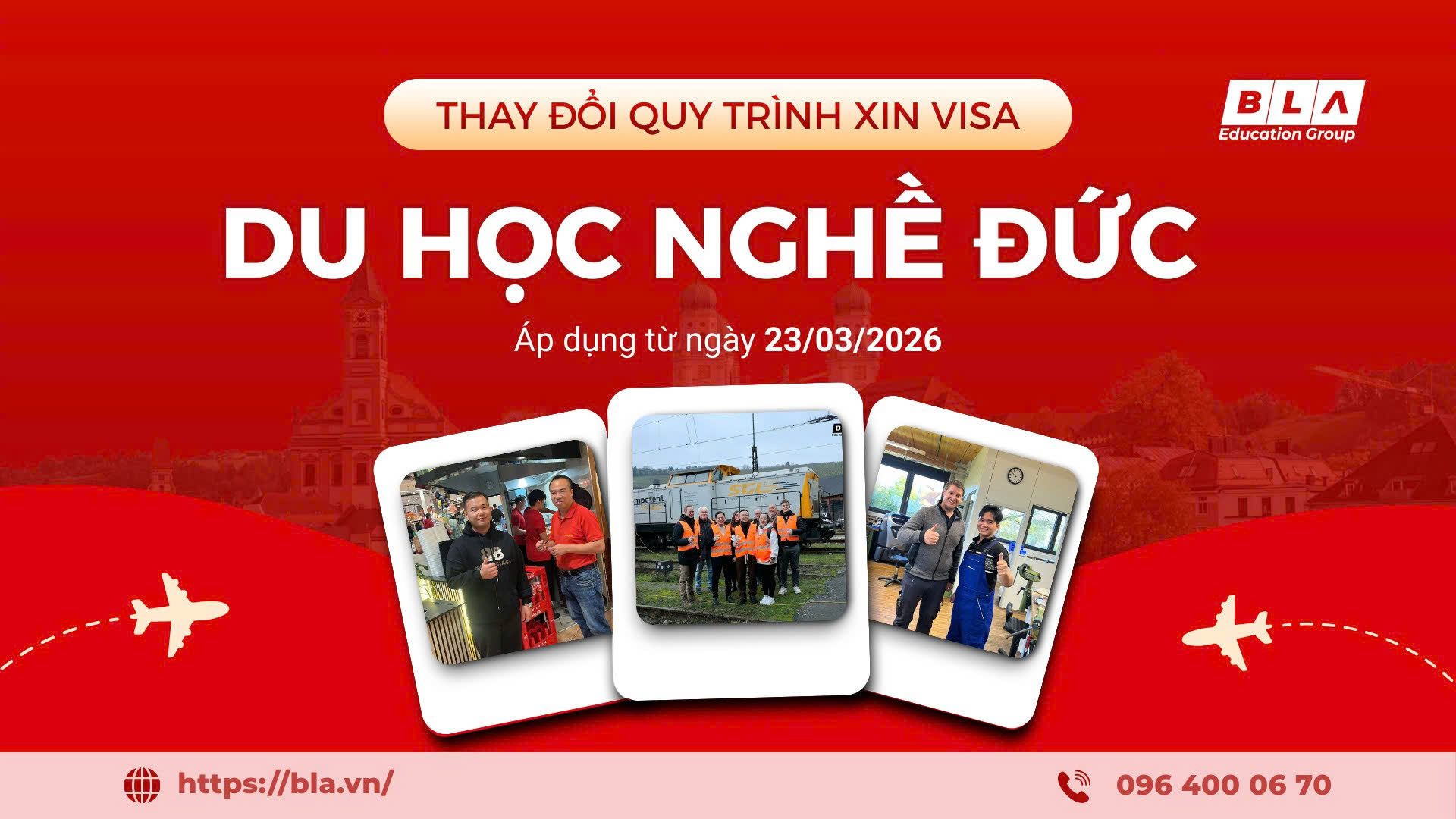 THAY ĐỔI QUY TRÌNH XIN VISA DU HỌC NGHỀ ĐỨC ÁP DỤNG TỪ NGÀY 23/03/2026