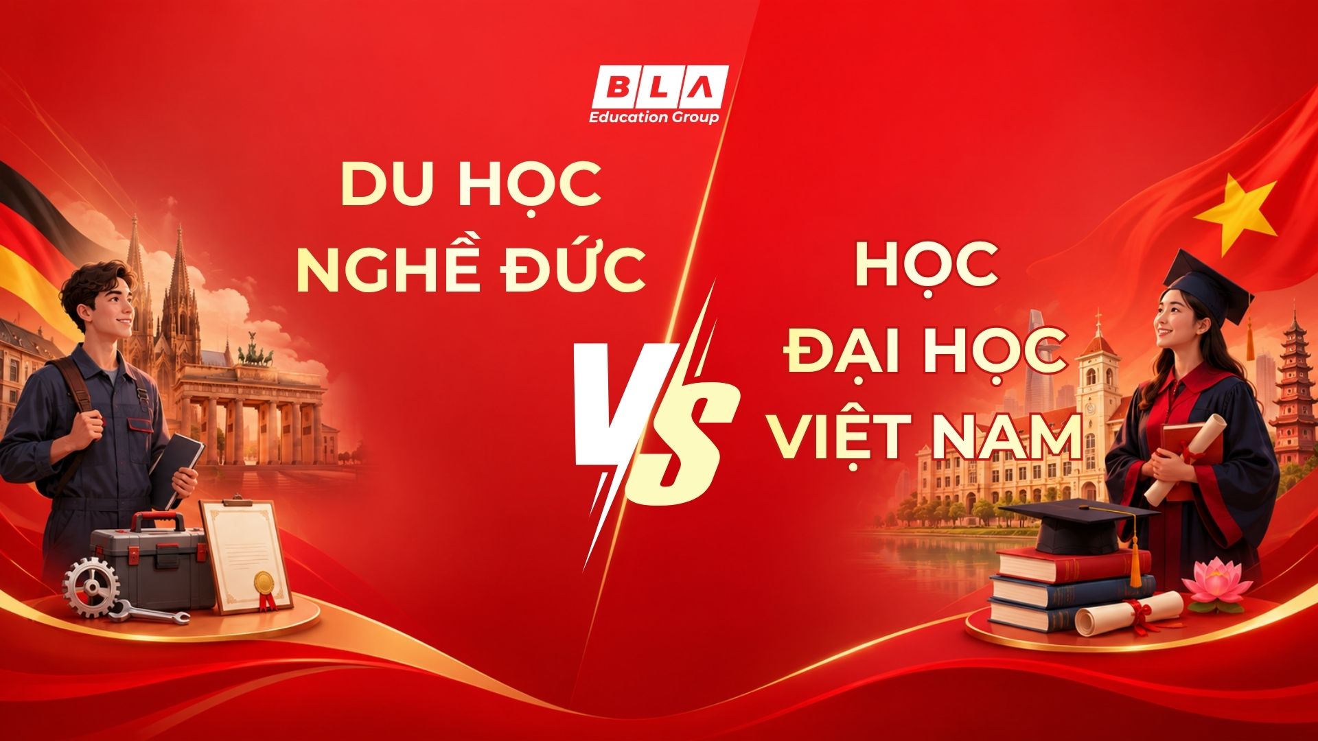 So sánh ưu nhược điểm và lộ trình tương đương giữa du học nghề Đức (Ausbildung) và học đại học tại Việt Nam