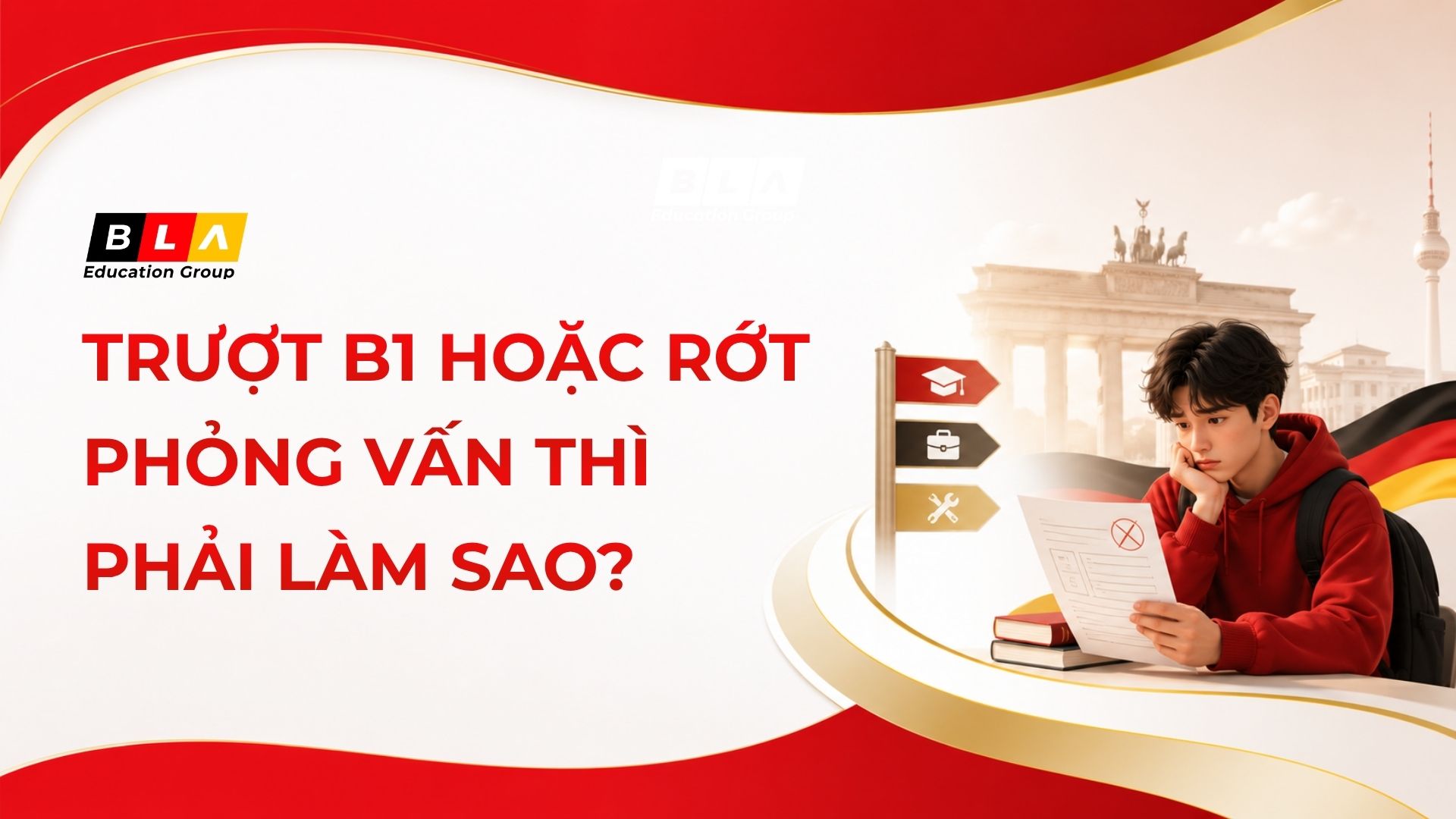 Hướng giải quyết khi thi trượt chứng chỉ tiếng Đức B1 hoặc rớt phỏng vấn với doanh nghiệp Đức